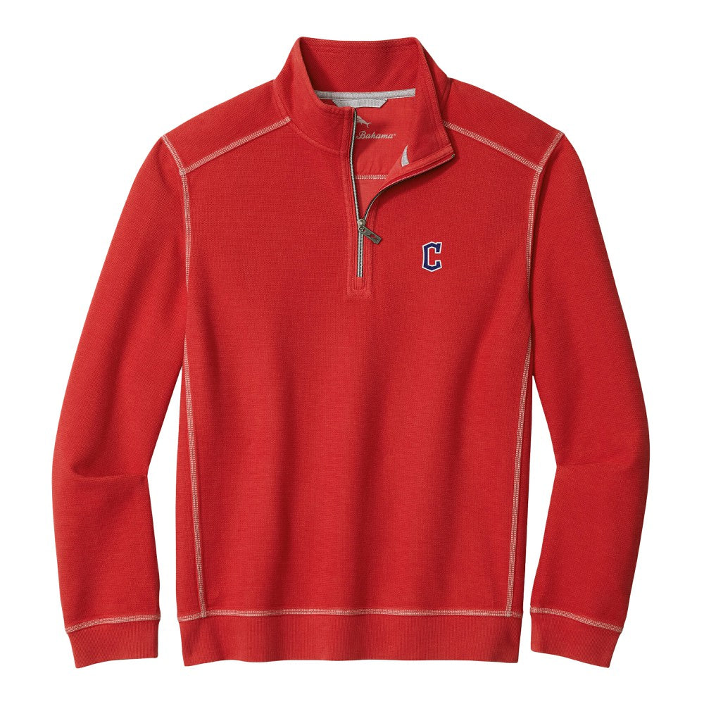 Cleveland Guardians Tommy Bahama Montego Bay Half-Zip Sweatshirt - MLB