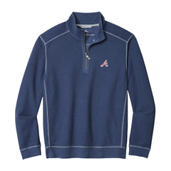 Atlanta Braves Tommy Bahama Montego Bay Half-Zip Sweatshirt - MLB