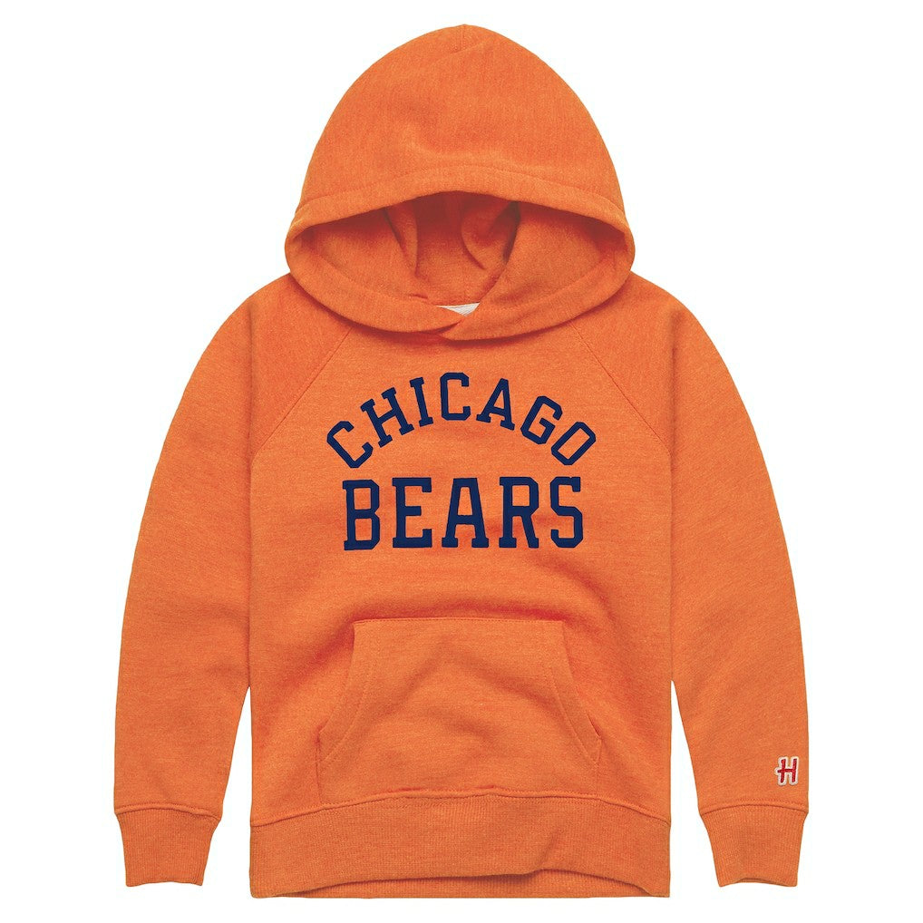 Chicago Bears Homage Youth Classic Tri-Blend Hoodie Orange | NFL