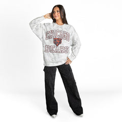 Chicago Bears Gameday Couture Women's Whiteout Oversized Premium Fleece Sweatshirt Arctic Camo | NFL