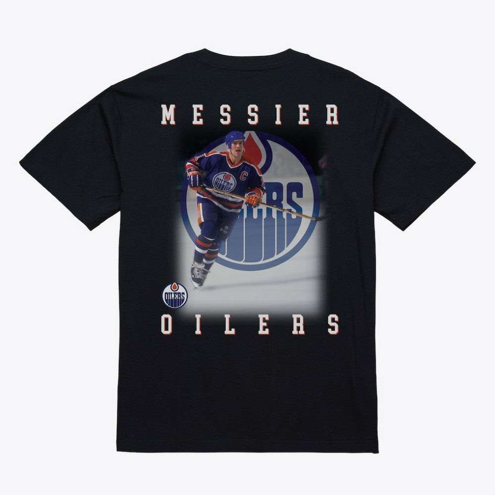 Mark Messier Edmonton Oilers Mitchell & Ness Photo T-Shirt - Black - NHL