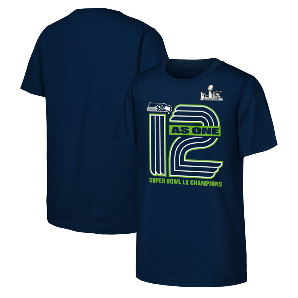 Seattle Seahawks Youth Super Bowl LX Champions Hometown Collection T-Shirt College Navy | Fanatics