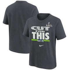 Seattle Seahawks Youth Super Bowl LX Champions Parade T-Shirt Charcoal | Nike for Sale