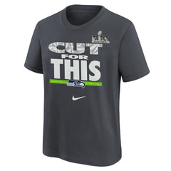 Seattle Seahawks Youth Super Bowl LX Champions Parade T-Shirt Charcoal | Nike for Sale