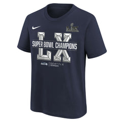 Seattle Seahawks Youth Super Bowl LX Champions T-Shirt College Navy | Nike for Sale