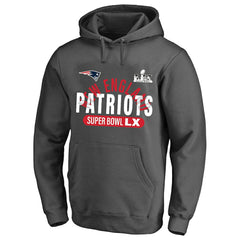 New England Patriots Super Bowl LX Big & Tall Game Plan Hoodie Charcoal | Fanatics