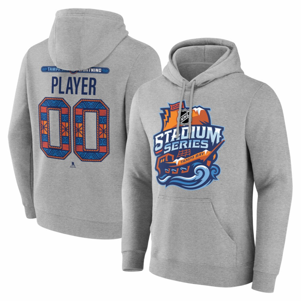 Tampa Bay Lightning 2026 NHL Stadium Series Personalized Name & Number Hoodie - Gray - NHL