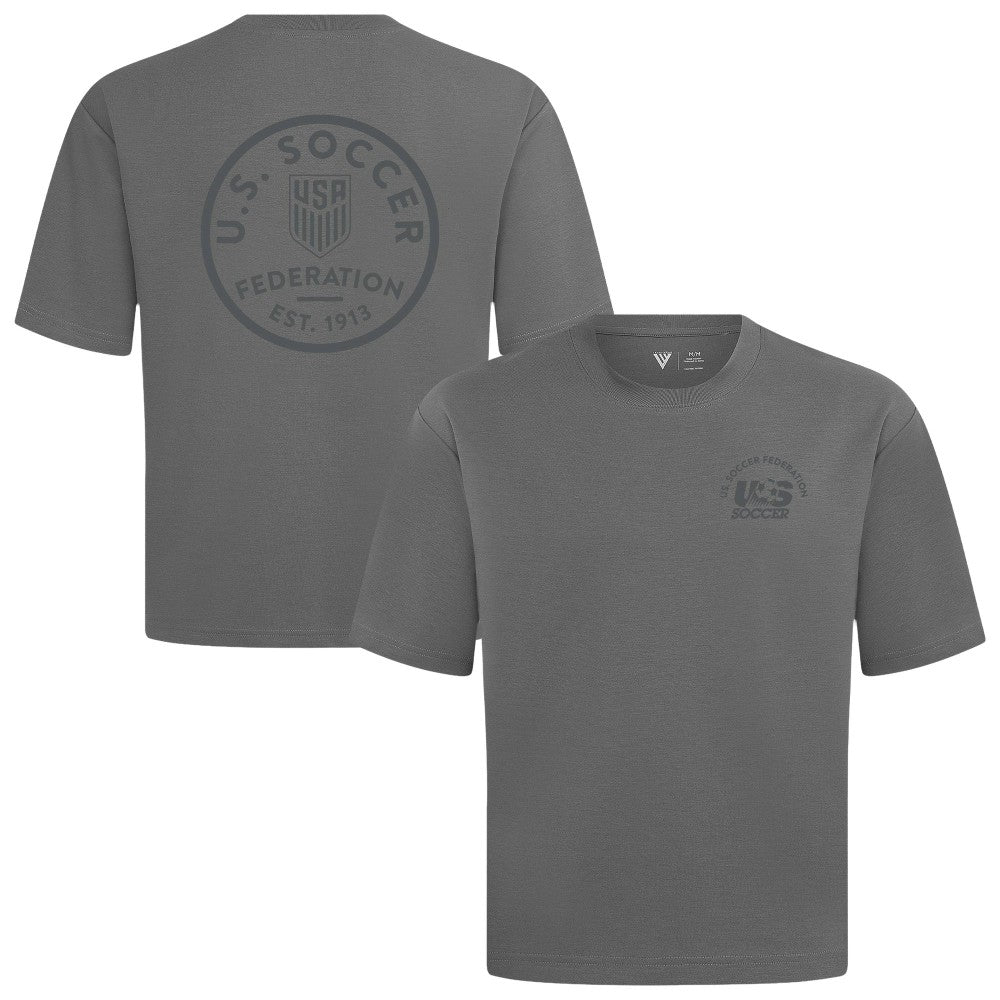 USMNT Levelwear Luxe Signature Knit Transit T-Shirt Gray - FIFA World CUP