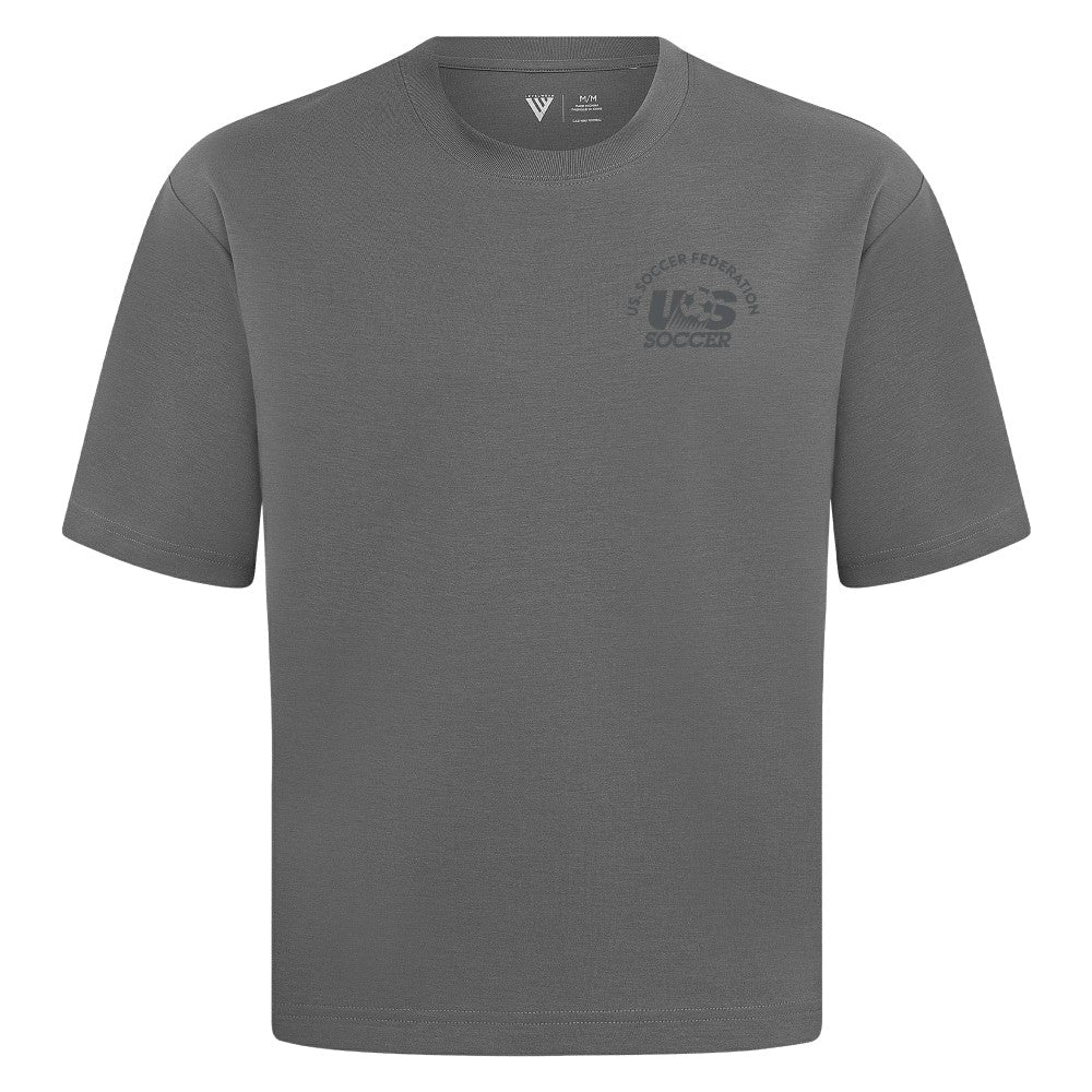 USMNT Levelwear Luxe Signature Knit Transit T-Shirt Gray - FIFA World CUP