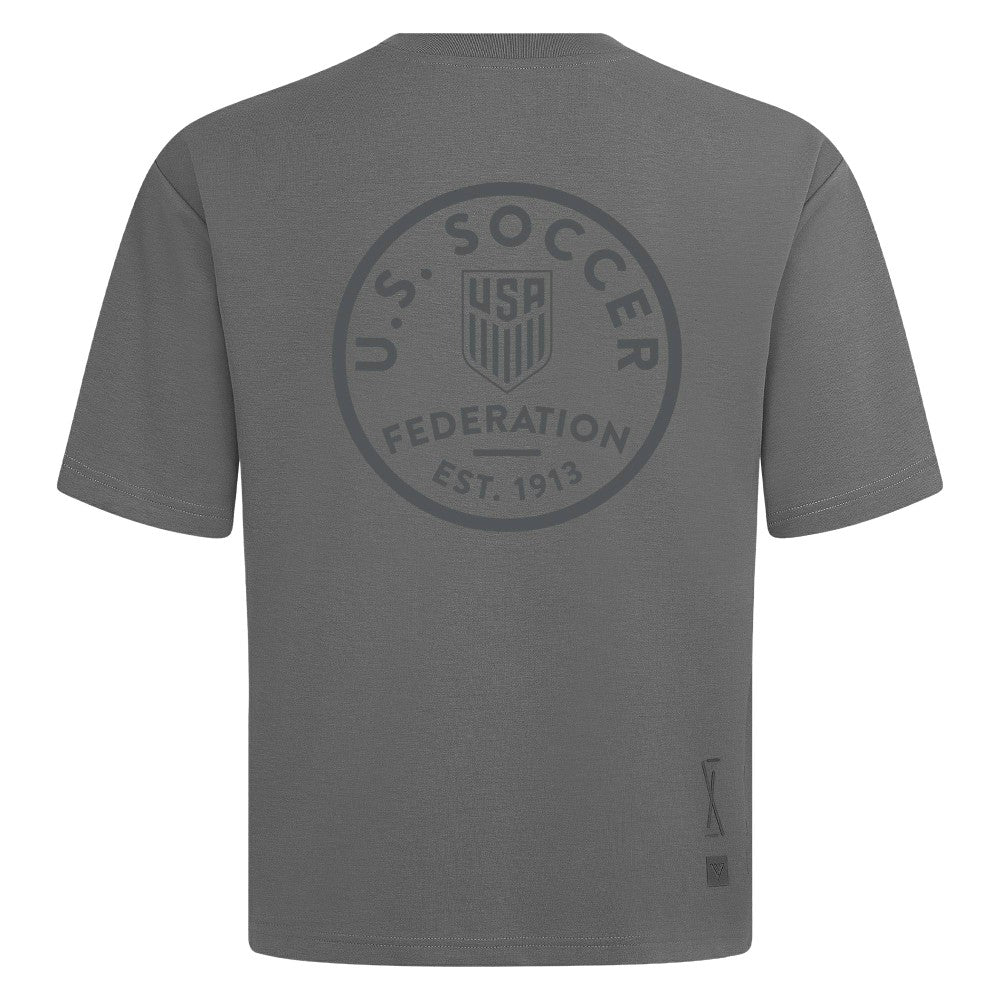 USMNT Levelwear Luxe Signature Knit Transit T-Shirt Gray - FIFA World CUP