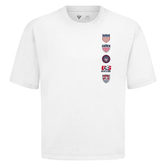 USMNT Levelwear Luxe Signature Knit Timeline T-Shirt White - FIFA World CUP