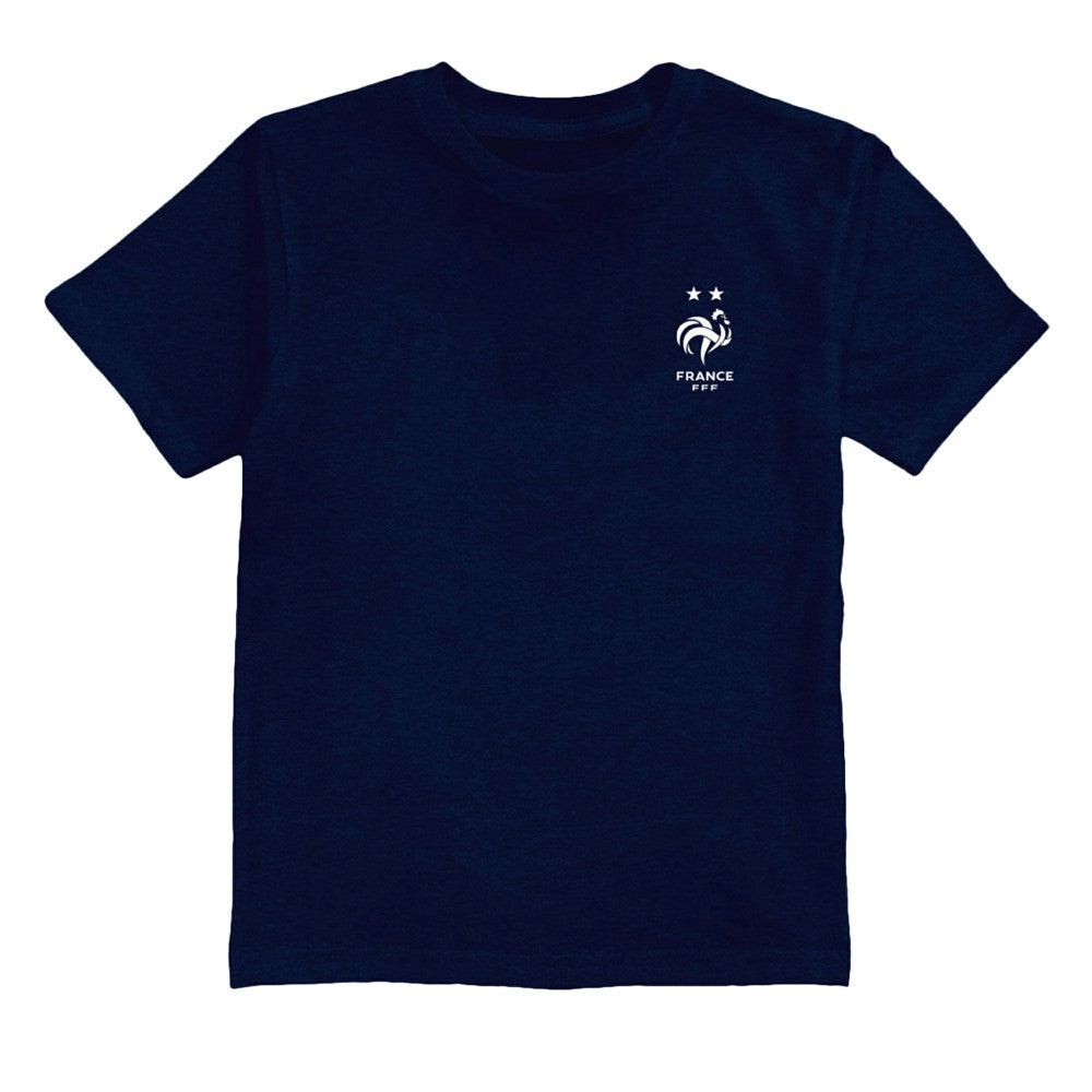 France National Team Vive La Fete Youth Impressions Artwork T-Shirt Navy - FIFA World CUP