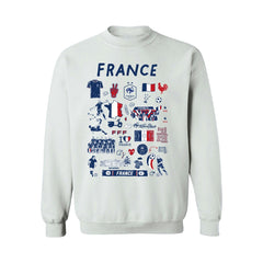 France National Team Vive La Fete Women's Impressions Artwork Sweatshirt White - FIFA World CUP