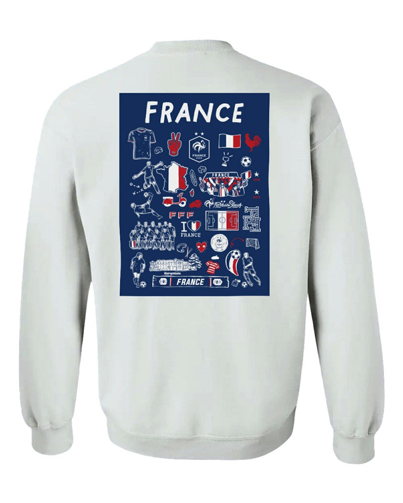 France National Team Vive La Fete Women's Impressions Artwork Sweatshirt Gray - FIFA World CUP