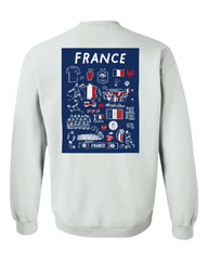 France National Team Vive La Fete Women's Impressions Artwork Sweatshirt Gray - FIFA World CUP