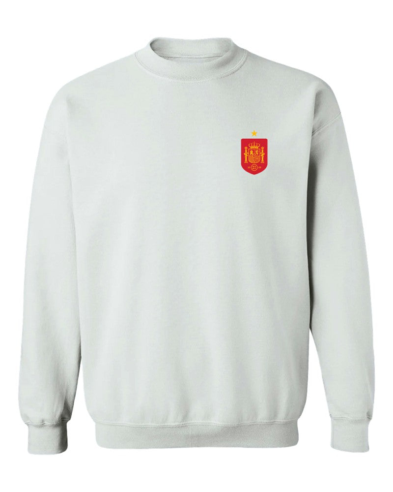 Spain National Team Vive La Fete Women's Impressions Artwork Sweatshirt White - FIFA World CUP