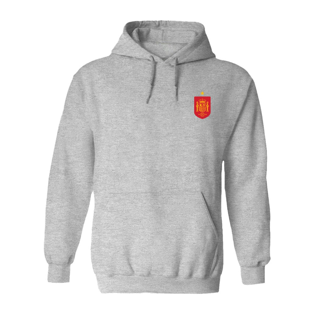 Spain National Team Vive La Fete Women's Impressions Artwork Hoodie Gray - FIFA World CUP