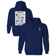 France National Team Vive La Fete Women's Impressions Artwork Hoodie Navy - FIFA World CUP
