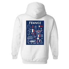 France National Team Vive La Fete Women's Impressions Artwork Hoodie White - FIFA World CUP