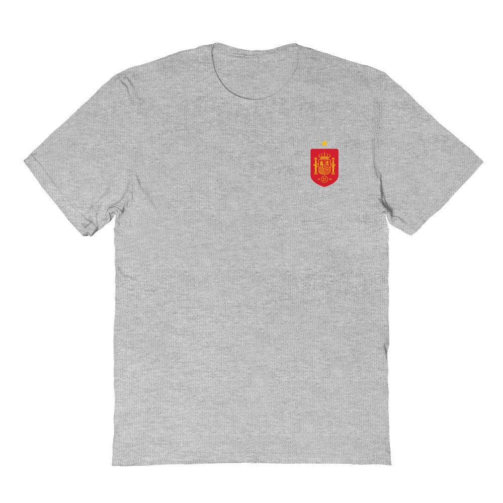 Spain National Team Vive La Fete Women's Impressions Artwork Fitted T-Shirt Gray - FIFA World CUP