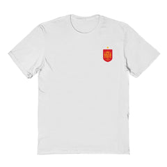 Spain National Team Vive La Fete Women's Impressions Artwork Fitted T-Shirt White - FIFA World CUP