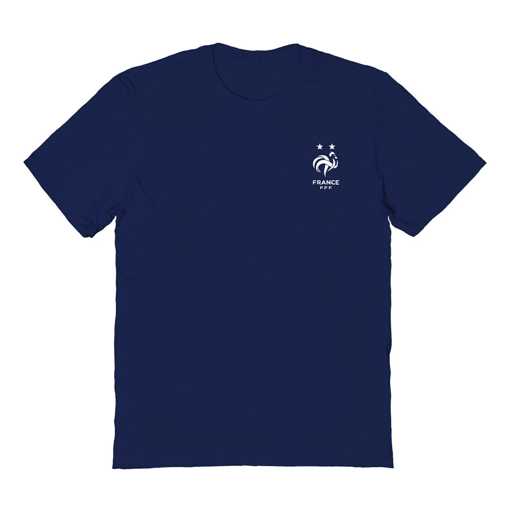 France National Team Vive La Fete Women's Impressions Artwork Fitted T-Shirt Navy - FIFA World CUP