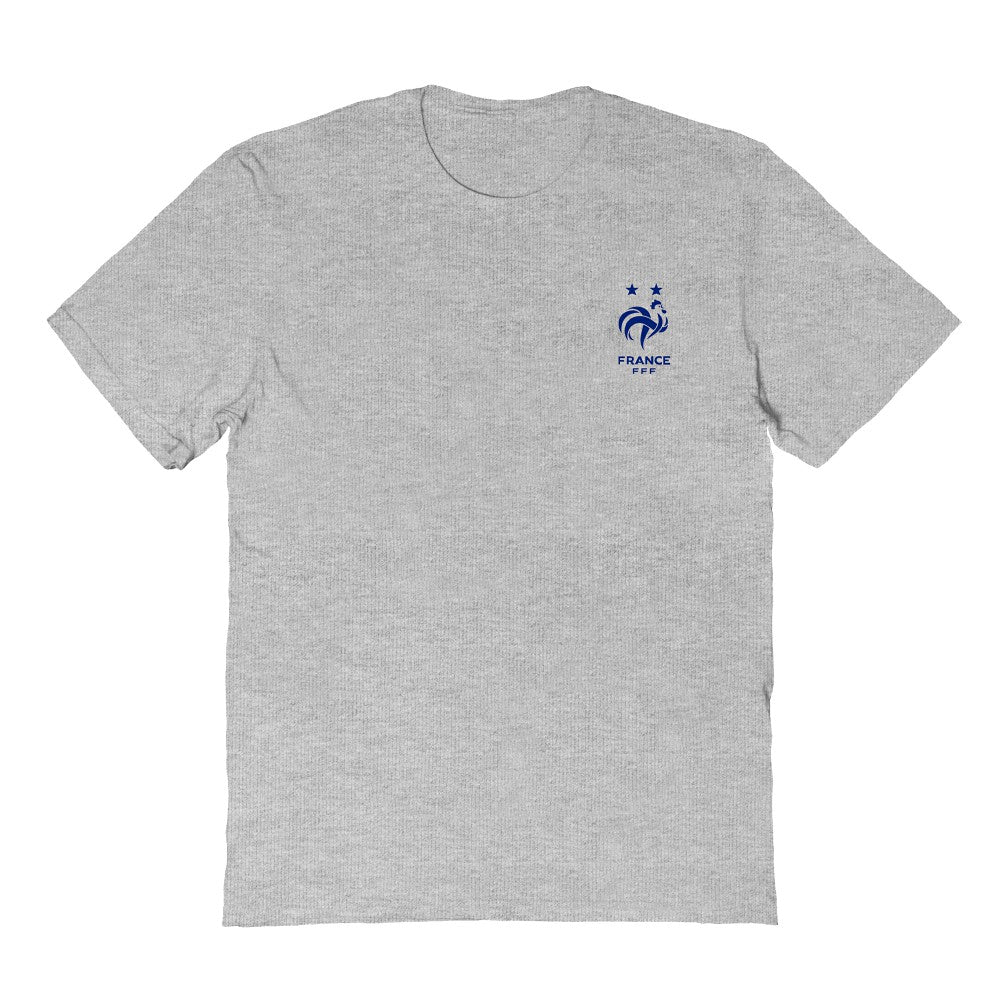 France National Team Vive La Fete Women's Impressions Artwork Fitted T-Shirt Gray - FIFA World CUP