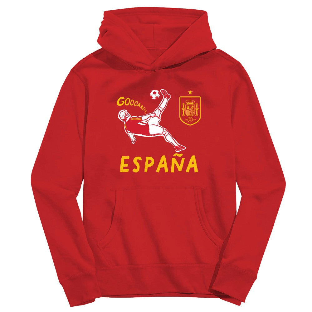 Spain National Team Vive La Fete Youth Chilena Style Hoodie Red - FIFA World CUP