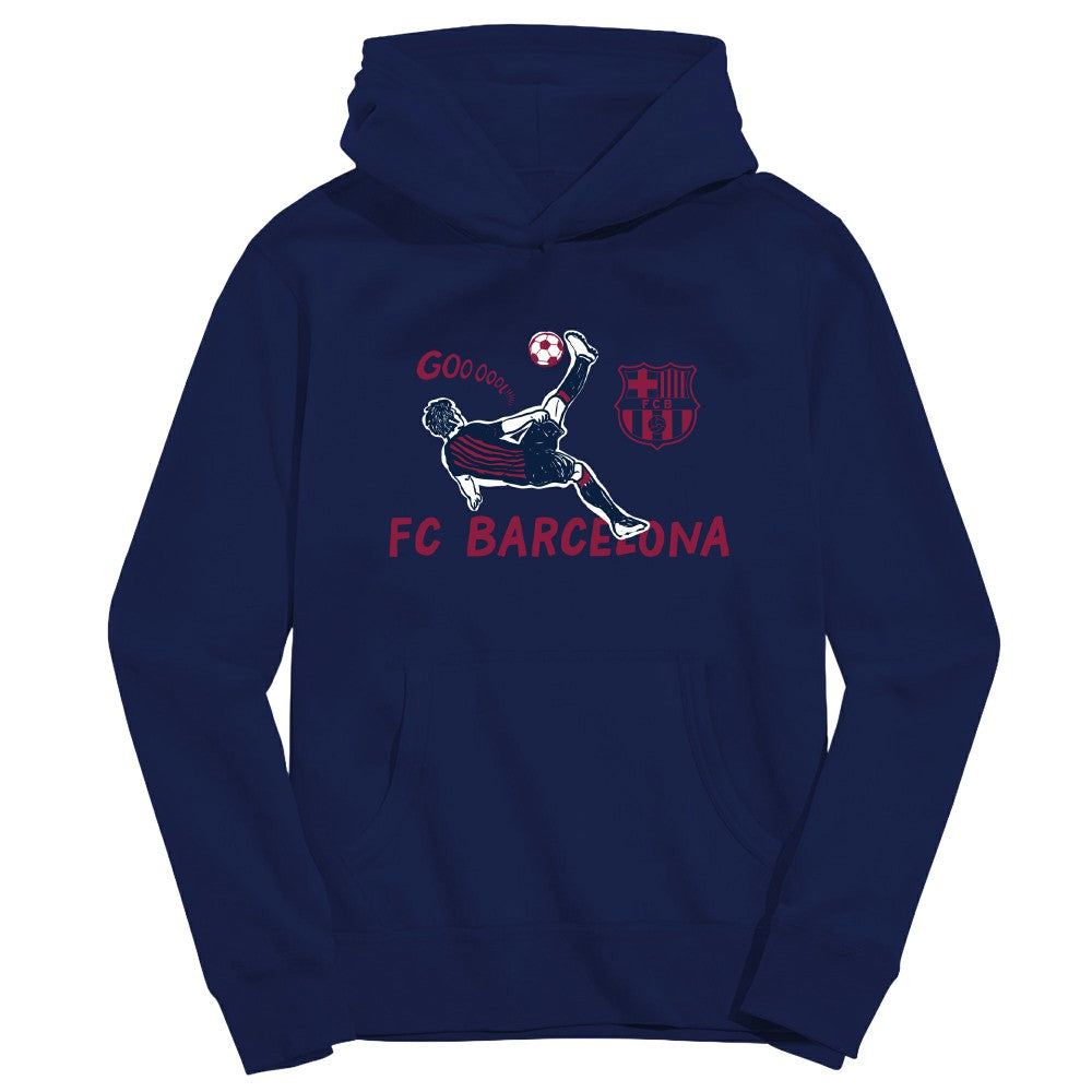 Barcelona Vive La Fete Youth Chilena Style Hoodie Navy - FIFA World CUP