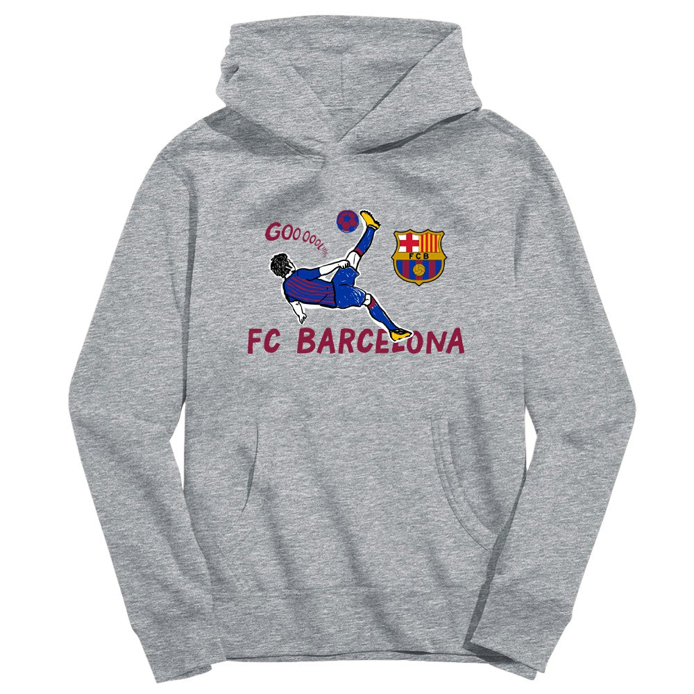 Barcelona Vive La Fete Youth Chilena Style Hoodie Gray - FIFA World CUP