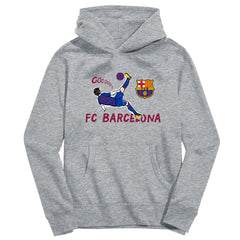 Barcelona Vive La Fete Youth Chilena Style Hoodie Gray - FIFA World CUP