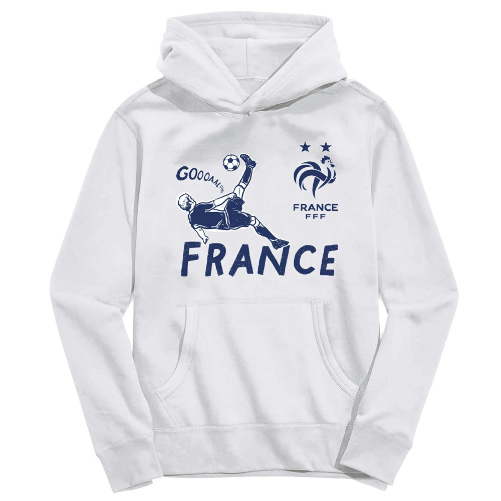 France National Team Vive La Fete Youth Chilena Style Hoodie White - FIFA World CUP