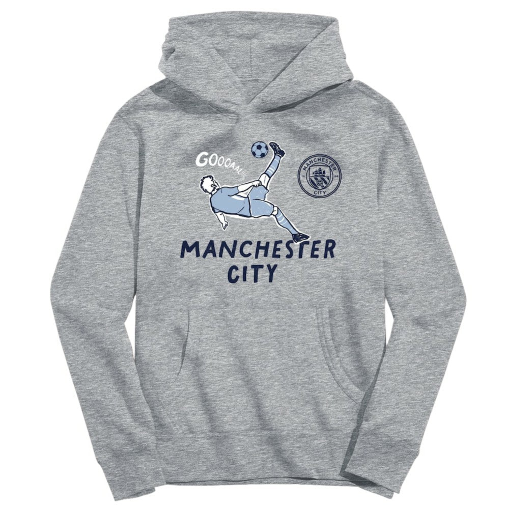 Manchester City Vive La Fete Youth Chilena Style Hoodie Gray - FIFA World CUP