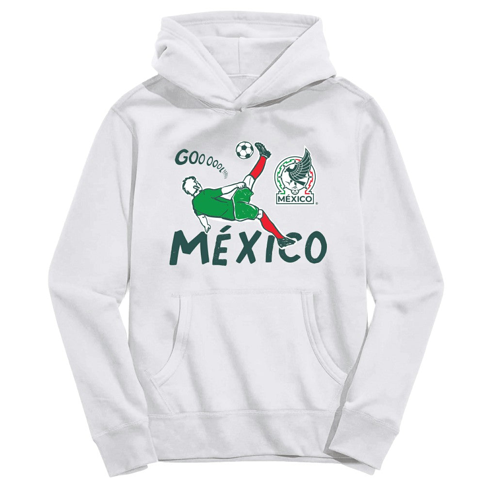 Mexico National Team Vive La Fete Youth Chilena Style Hoodie White - FIFA World CUP