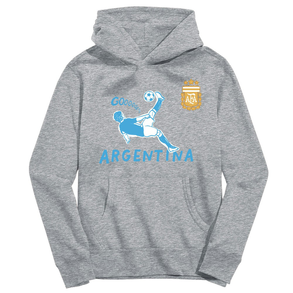 Argentina National Team Vive La Fete Youth Chilena Style Hoodie Gray - FIFA World CUP