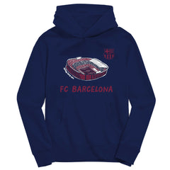 Barcelona Vive La Fete Youth Stadium Style Hoodie Navy - FIFA World CUP
