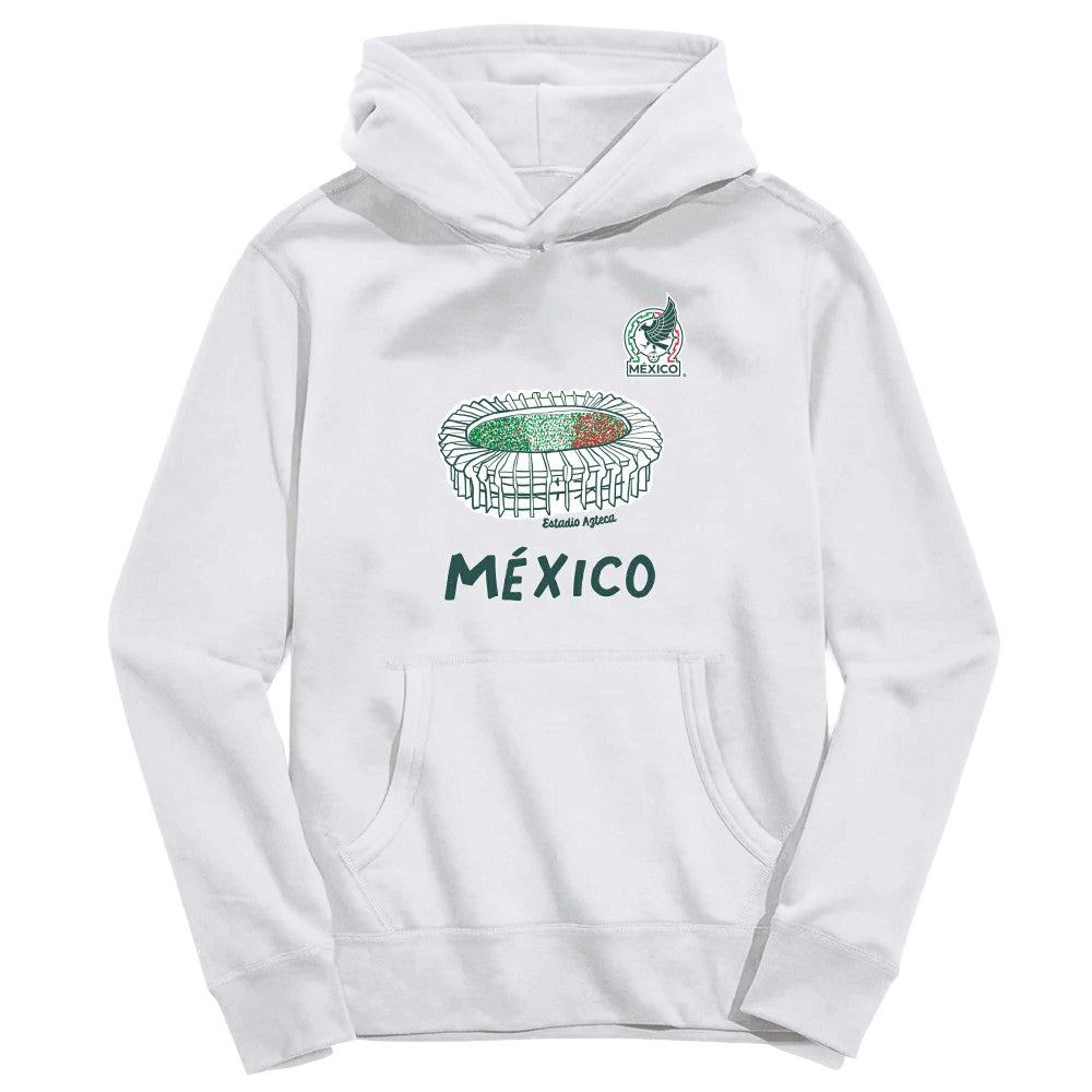 Mexico National Team Vive La Fete Youth Stadium Style Hoodie White - FIFA World CUP