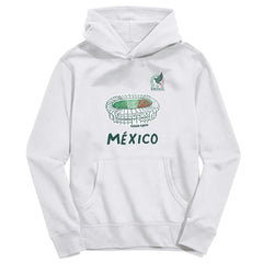 Mexico National Team Vive La Fete Youth Stadium Style Hoodie White - FIFA World CUP