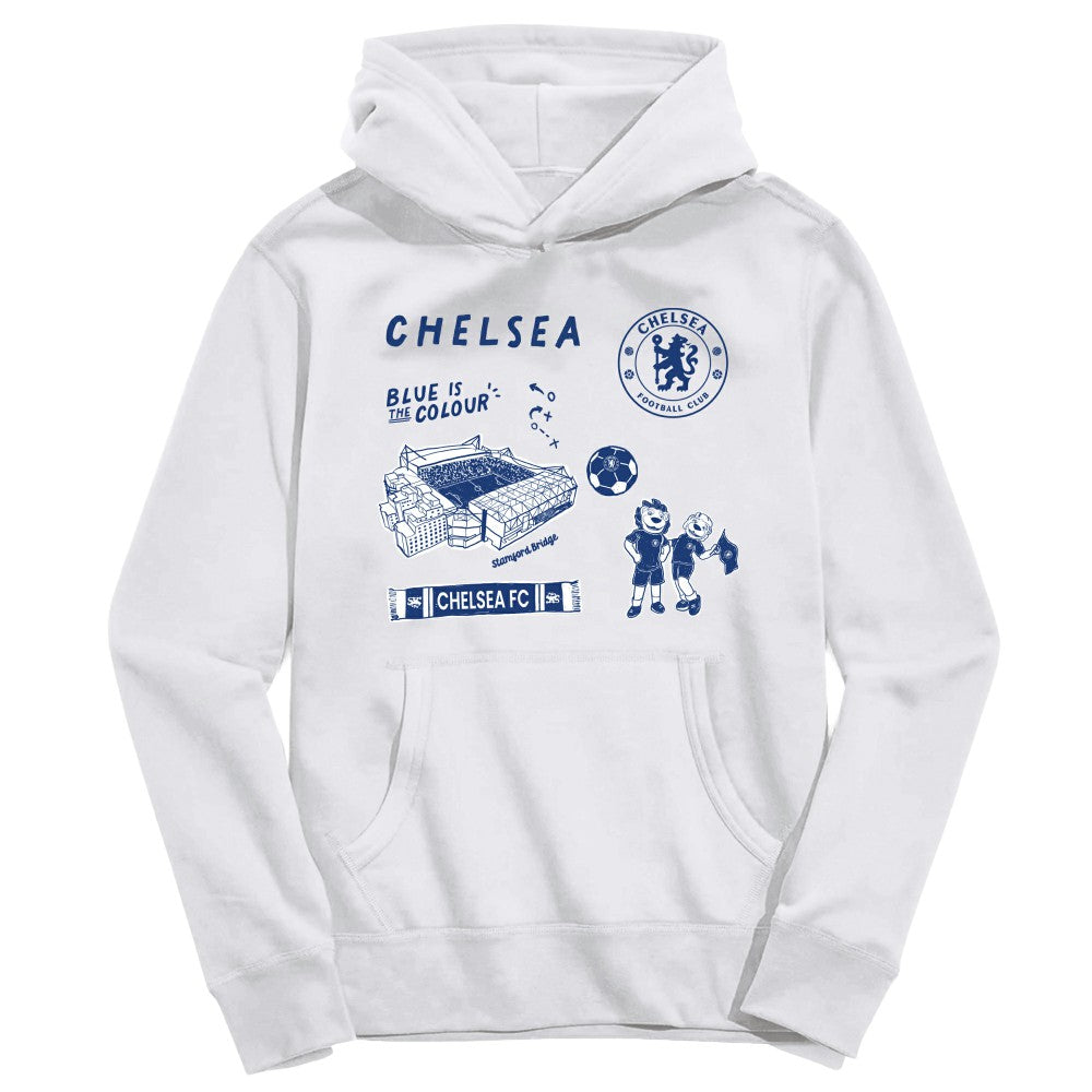 Chelsea Vive La Fete Youth Impressions Icons Hoodie White - FIFA World CUP