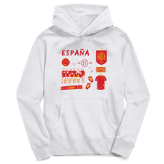 Spain National Team Vive La Fete Youth Impressions Icons Hoodie White - FIFA World CUP