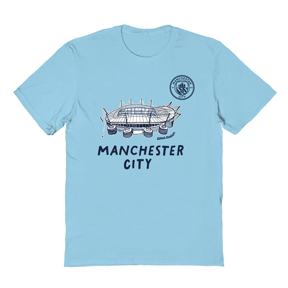 Manchester City Vive La Fete Youth Chilena Style T-Shirt Light Blue - FIFA World CUP