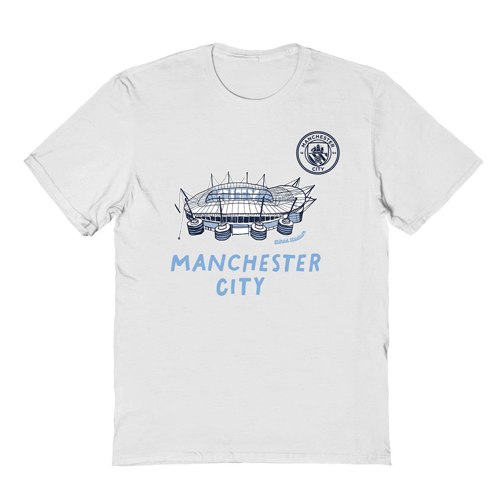 Manchester City Vive La Fete Youth Chilena Style T-Shirt White - FIFA World CUP