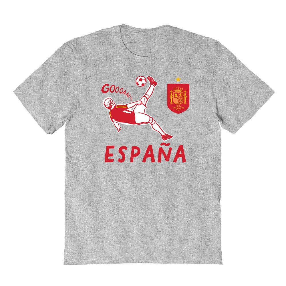 Spain National Team Vive La Fete Youth Chilena Style T-Shirt Gray - FIFA World CUP