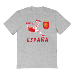 Spain National Team Vive La Fete Youth Chilena Style T-Shirt Gray - FIFA World CUP