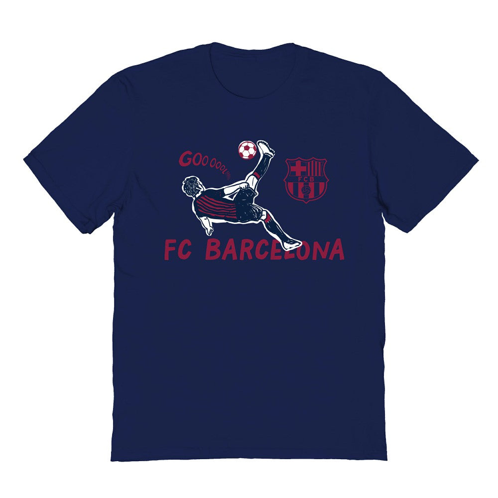 Barcelona Vive La Fete Youth Chilena Style T-Shirt Navy - FIFA World CUP