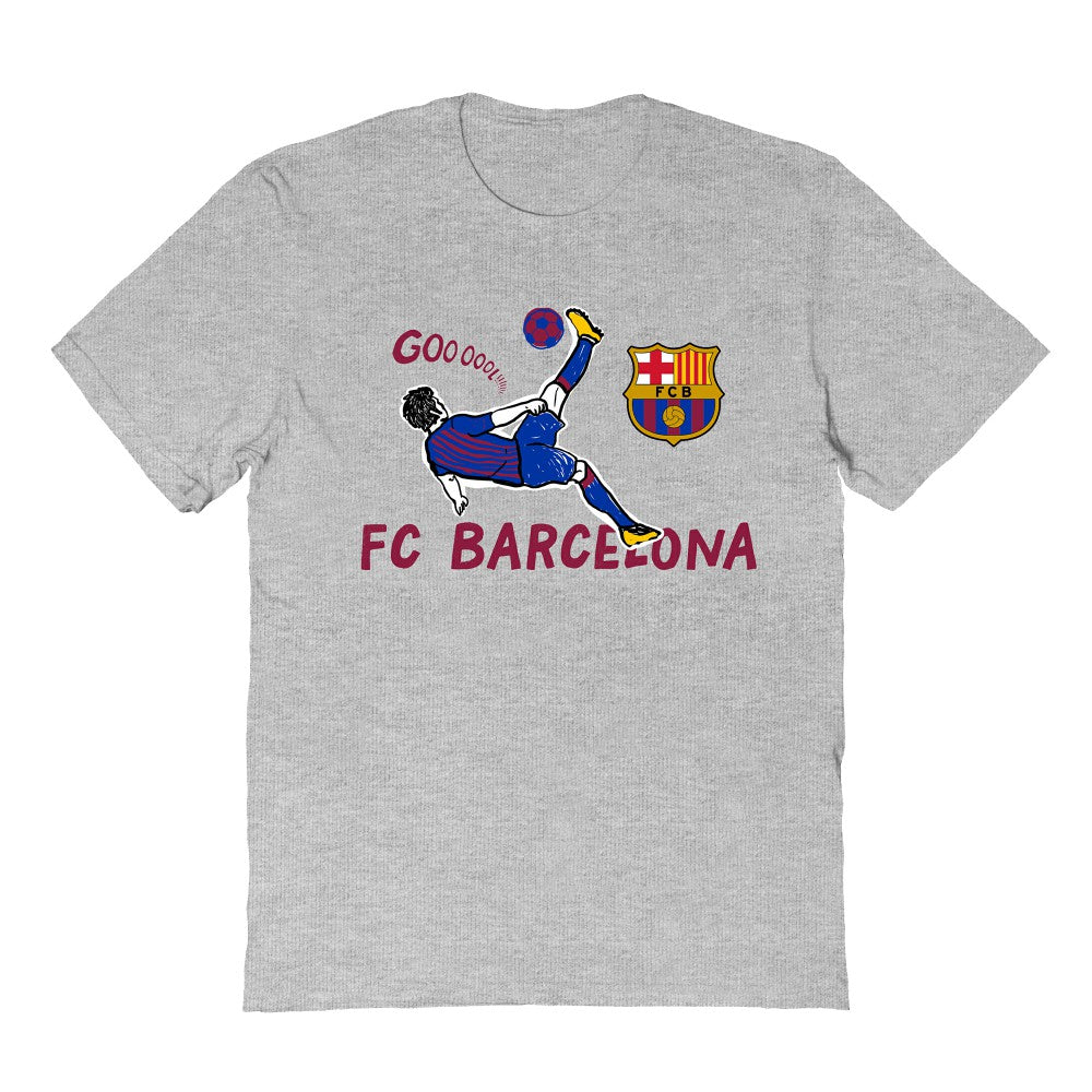 Barcelona Vive La Fete Youth Chilena Style T-Shirt Gray - FIFA World CUP