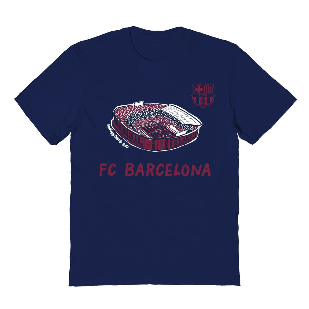 Barcelona Vive La Fete Youth Chilena Style T-Shirt Navy - FIFA World CUP
