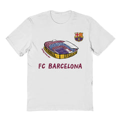 Barcelona Vive La Fete Youth Chilena Style T-Shirt White - FIFA World CUP