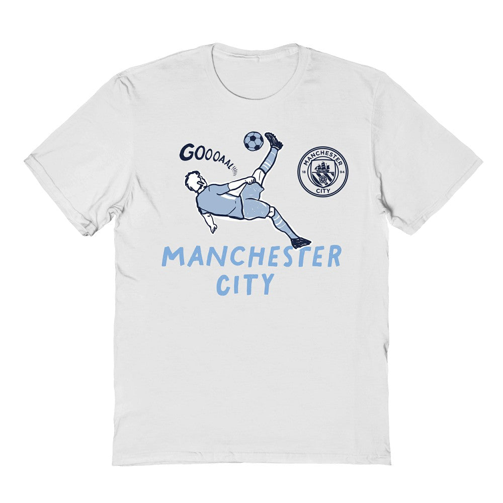 Manchester City Vive La Fete Youth Chilena Style T-Shirt White - FIFA World CUP
