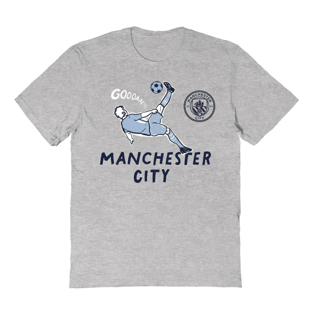 Manchester City Vive La Fete Youth Chilena Style T-Shirt Gray - FIFA World CUP